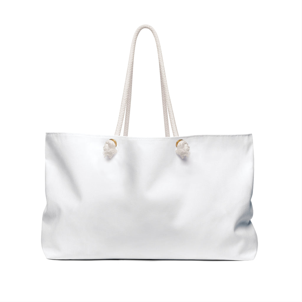 Cosmic Cats Weekender Bag — Purple Gradient Cat Duo Travel Tote