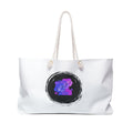 Cosmic Cats Weekender Bag — Purple Gradient Cat Duo Travel Tote