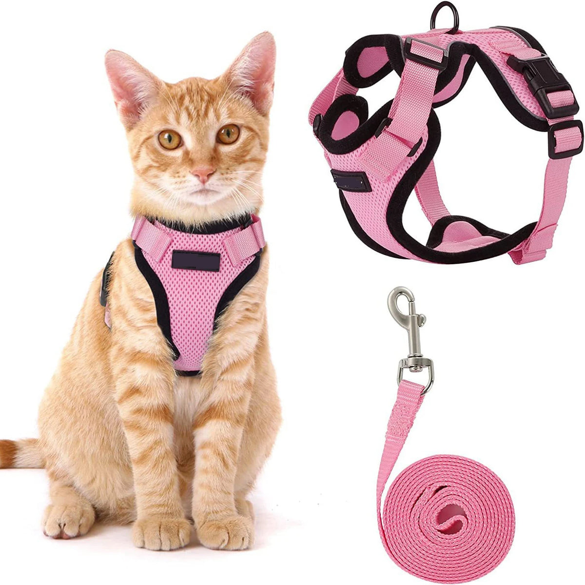 Cat harness, leash and collar set