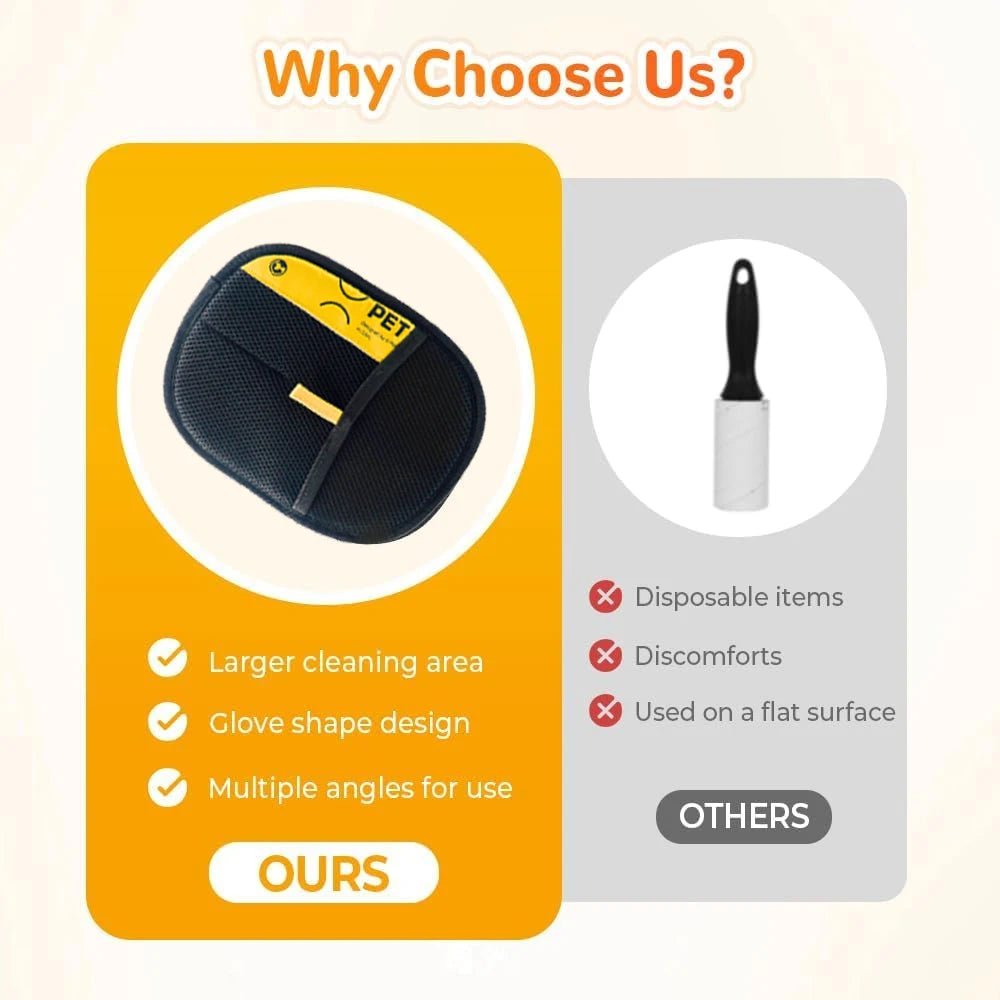 Reusable pet-hair remover