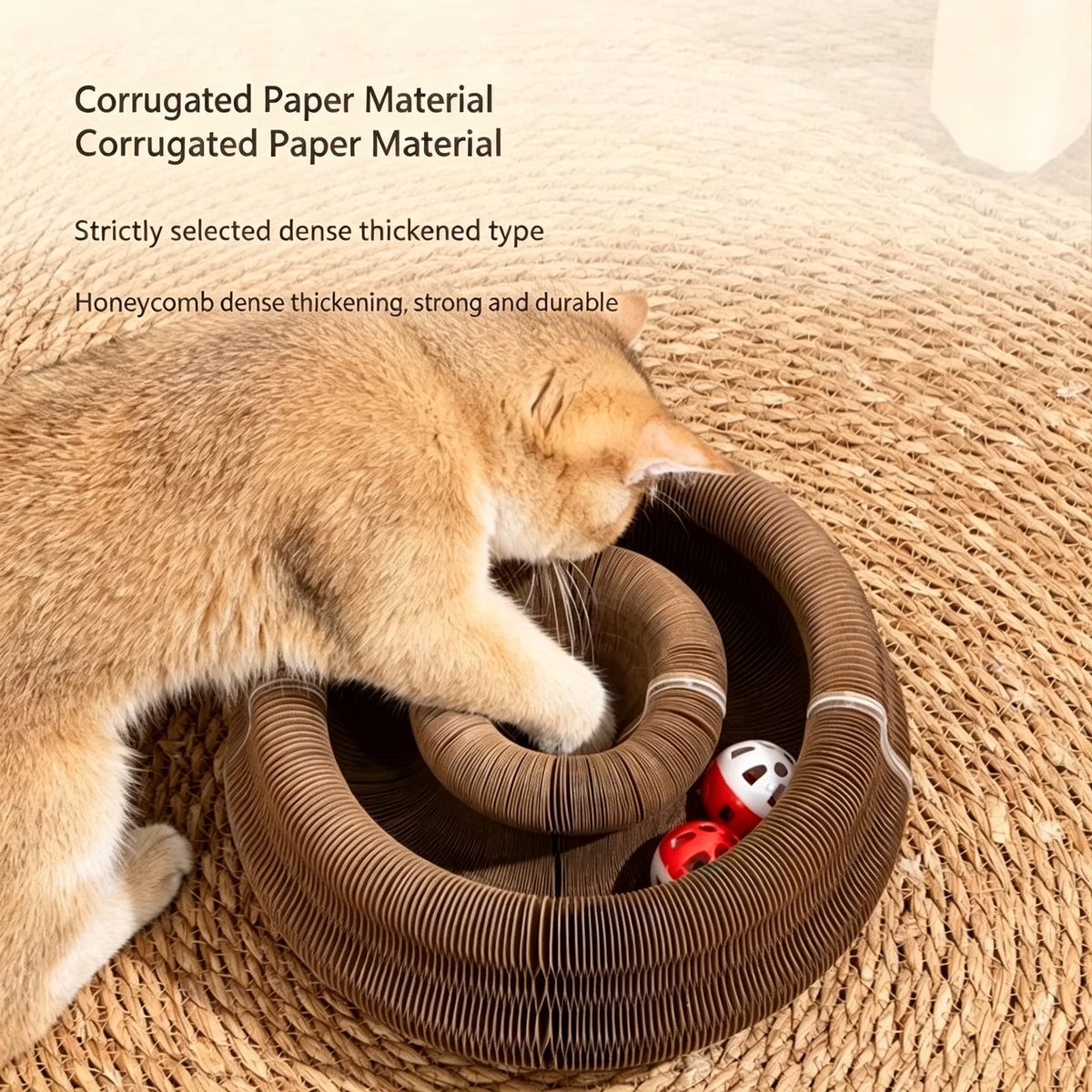 Corrugated Paper Cat Scratcher for Stress Relief Indoor