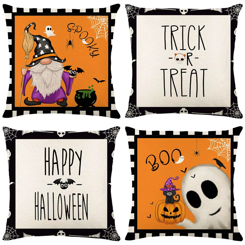 4er Halloween-Kissen-Set